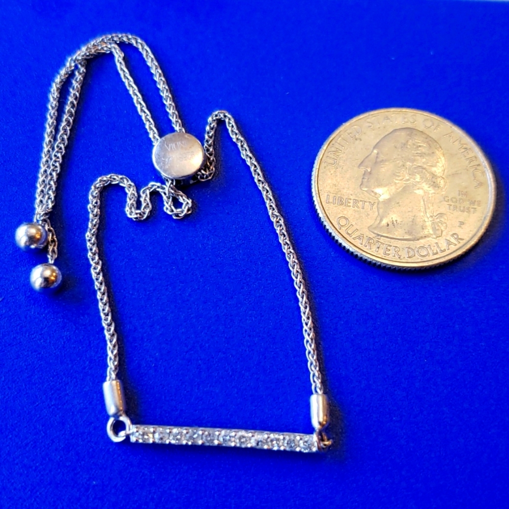 Diamond Bar Bracelet in Sterling